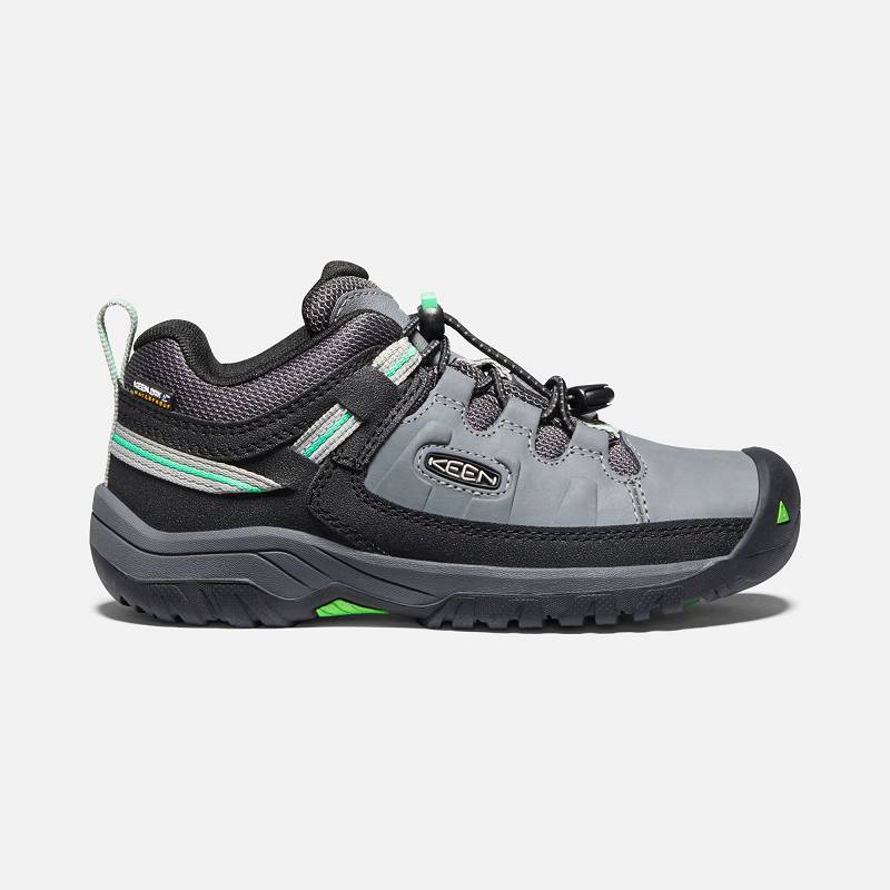 Keen Targhee Waterproof Wanderschuhe Kinder DE-39241 Steel Grey/Irish Green - Keen Kinderschuhe Grau